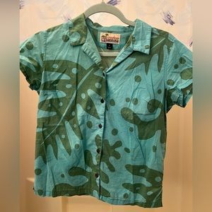 patagonia pataloha women’s tropical print button down shirt